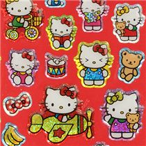cute hello kitty glitter sticker from japan sticker