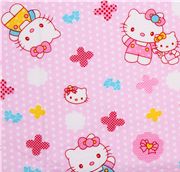 cute pink fabric with Hello Kitty as a mum with baby - Hello Kitty ...