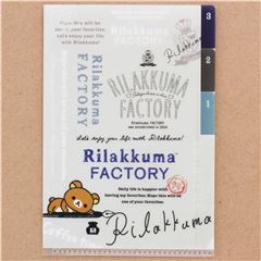 Carpeta de Rilakkuma, carpeta de plástico, carpeta de San-X Japón